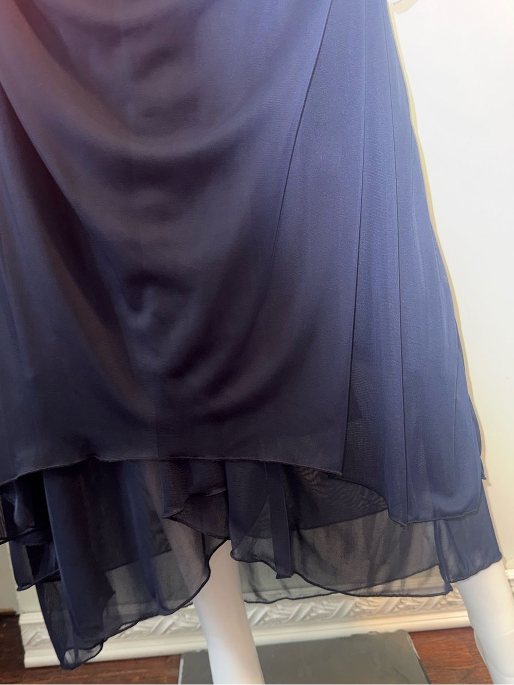 Scarlett Nite Deep Navy High-Low Spaghetti Strap Dress - Picture 8 of 10